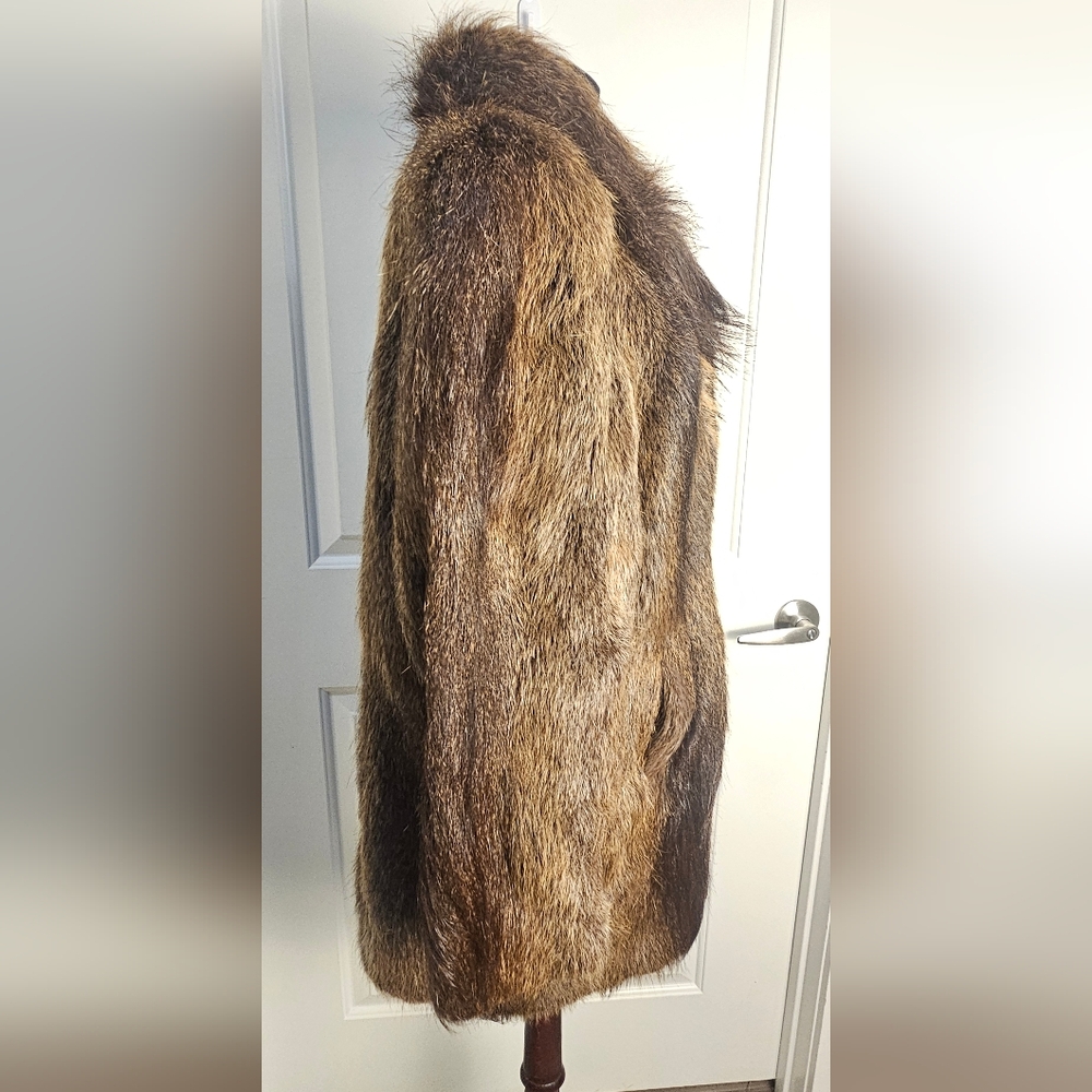 Vintage Fur Jacket Brown Fur Coat - Picture 7 of 16